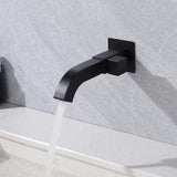 Maxbell Sink Tap Modern Square Wall Mounted Basin Tap for Commercial Bathtub Kitchen plating Side opening