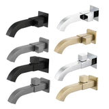 Maxbell Sink Tap Modern Square Wall Mounted Basin Tap for Commercial Bathtub Kitchen plating Side opening