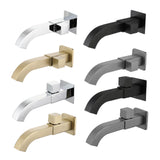 Maxbell Sink Tap Modern Square Wall Mounted Basin Tap for Commercial Bathtub Kitchen plating Side opening