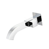 Maxbell Sink Tap Modern Square Wall Mounted Basin Tap for Commercial Bathtub Kitchen plating Side opening