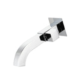 Maxbell Sink Tap Modern Square Wall Mounted Basin Tap for Commercial Bathtub Kitchen plating Side opening