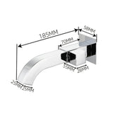 Maxbell Sink Tap Modern Square Wall Mounted Basin Tap for Commercial Bathtub Kitchen plating Side opening