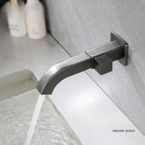 Maxbell Sink Tap Modern Square Wall Mounted Basin Tap for Commercial Bathtub Kitchen plating Side opening