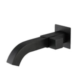 Maxbell Sink Tap Modern Square Wall Mounted Basin Tap for Commercial Bathtub Kitchen black Side opening