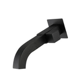 Maxbell Sink Tap Modern Square Wall Mounted Basin Tap for Commercial Bathtub Kitchen black Side opening