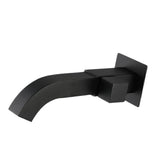 Maxbell Sink Tap Modern Square Wall Mounted Basin Tap for Commercial Bathtub Kitchen black Side opening