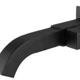 Maxbell Sink Tap Modern Square Wall Mounted Basin Tap for Commercial Bathtub Kitchen black Side opening