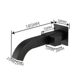 Maxbell Sink Tap Modern Square Wall Mounted Basin Tap for Commercial Bathtub Kitchen black Side opening