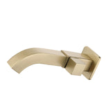 Maxbell Sink Tap Modern Square Wall Mounted Basin Tap for Commercial Bathtub Kitchen gold Side opening