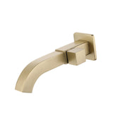 Maxbell Sink Tap Modern Square Wall Mounted Basin Tap for Commercial Bathtub Kitchen gold Side opening