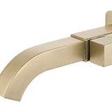 Maxbell Sink Tap Modern Square Wall Mounted Basin Tap for Commercial Bathtub Kitchen gold Side opening