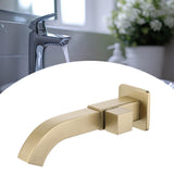 Maxbell Sink Tap Modern Square Wall Mounted Basin Tap for Commercial Bathtub Kitchen gold Side opening