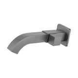 Maxbell Sink Tap Modern Square Wall Mounted Basin Tap for Commercial Bathtub Kitchen gray Side opening