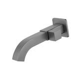 Maxbell Sink Tap Modern Square Wall Mounted Basin Tap for Commercial Bathtub Kitchen gray Side opening