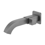 Maxbell Sink Tap Modern Square Wall Mounted Basin Tap for Commercial Bathtub Kitchen gray Side opening
