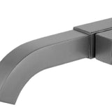 Maxbell Sink Tap Modern Square Wall Mounted Basin Tap for Commercial Bathtub Kitchen gray Side opening