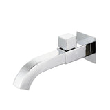 Maxbell Sink Tap Modern Square Wall Mounted Basin Tap for Commercial Bathtub Kitchen plating upper open
