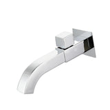 Maxbell Sink Tap Modern Square Wall Mounted Basin Tap for Commercial Bathtub Kitchen plating upper open