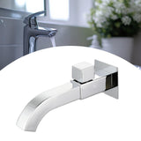 Maxbell Sink Tap Modern Square Wall Mounted Basin Tap for Commercial Bathtub Kitchen plating upper open