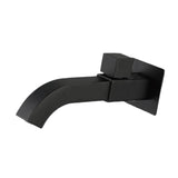Maxbell Sink Tap Modern Square Wall Mounted Basin Tap for Commercial Bathtub Kitchen black  upper open
