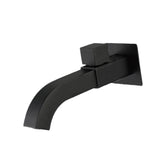 Maxbell Sink Tap Modern Square Wall Mounted Basin Tap for Commercial Bathtub Kitchen black  upper open