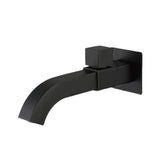 Maxbell Sink Tap Modern Square Wall Mounted Basin Tap for Commercial Bathtub Kitchen black  upper open