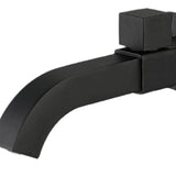 Maxbell Sink Tap Modern Square Wall Mounted Basin Tap for Commercial Bathtub Kitchen black  upper open