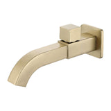 Maxbell Sink Tap Modern Square Wall Mounted Basin Tap for Commercial Bathtub Kitchen gold  upper open