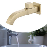 Maxbell Sink Tap Modern Square Wall Mounted Basin Tap for Commercial Bathtub Kitchen gold  upper open