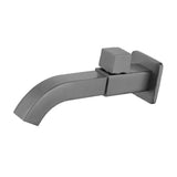Maxbell Sink Tap Modern Square Wall Mounted Basin Tap for Commercial Bathtub Kitchen gray  upper open