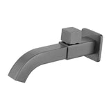 Maxbell Sink Tap Modern Square Wall Mounted Basin Tap for Commercial Bathtub Kitchen gray  upper open