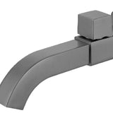 Maxbell Sink Tap Modern Square Wall Mounted Basin Tap for Commercial Bathtub Kitchen gray  upper open