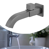 Maxbell Sink Tap Modern Square Wall Mounted Basin Tap for Commercial Bathtub Kitchen gray  upper open