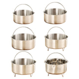 Maxbell Food Steamer with Handle Vegetable Steamer Basket for Bun Chicken Vegetables 11.6cmx4.3cm with Handle