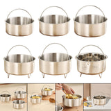 Maxbell Food Steamer with Handle Vegetable Steamer Basket for Bun Chicken Vegetables 11.6cmx4.3cm with Handle