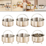 Maxbell Food Steamer with Handle Vegetable Steamer Basket for Bun Chicken Vegetables 11.6cmx4.3cm with Handle
