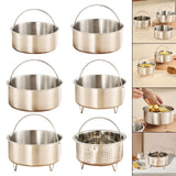 Maxbell Food Steamer with Handle Vegetable Steamer Basket for Bun Chicken Vegetables 11.6cmx4.3cm with Handle