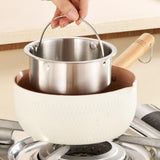 Maxbell Food Steamer with Handle Vegetable Steamer Basket for Bun Chicken Vegetables 11.6cmx4.3cm with Handle