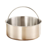 Maxbell Food Steamer with Handle Vegetable Steamer Basket for Bun Chicken Vegetables 11.6cmx4.3cm with Handle