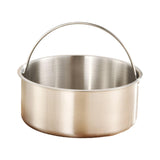 Maxbell Food Steamer with Handle Vegetable Steamer Basket for Bun Chicken Vegetables 11.6cmx4.3cm with Handle
