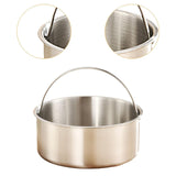 Maxbell Food Steamer with Handle Vegetable Steamer Basket for Bun Chicken Vegetables 11.6cmx4.3cm with Handle