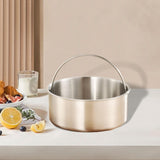 Maxbell Food Steamer with Handle Vegetable Steamer Basket for Bun Chicken Vegetables 13.8cmx6cm with Handle