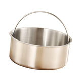 Maxbell Food Steamer with Handle Vegetable Steamer Basket for Bun Chicken Vegetables 13.8cmx6cm with Handle