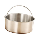Maxbell Food Steamer with Handle Vegetable Steamer Basket for Bun Chicken Vegetables 14.6cmx6cm with Handle