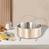 Maxbell Food Steamer with Handle Vegetable Steamer Basket for Bun Chicken Vegetables 13.8cmx8cm with Support