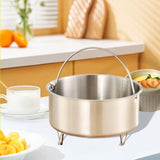 Maxbell Food Steamer with Handle Vegetable Steamer Basket for Bun Chicken Vegetables 13.8cmx8cm with Support