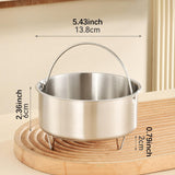 Maxbell Food Steamer with Handle Vegetable Steamer Basket for Bun Chicken Vegetables 13.8cmx8cm with Support