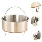 Maxbell Food Steamer with Handle Vegetable Steamer Basket for Bun Chicken Vegetables 13.8cmx8cm with Support