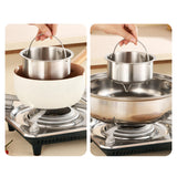Maxbell Food Steamer with Handle Vegetable Steamer Basket for Bun Chicken Vegetables 13.8cmx8cm with Support