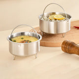 Maxbell Food Steamer with Handle Vegetable Steamer Basket for Bun Chicken Vegetables 13.8cmx8cm with Support